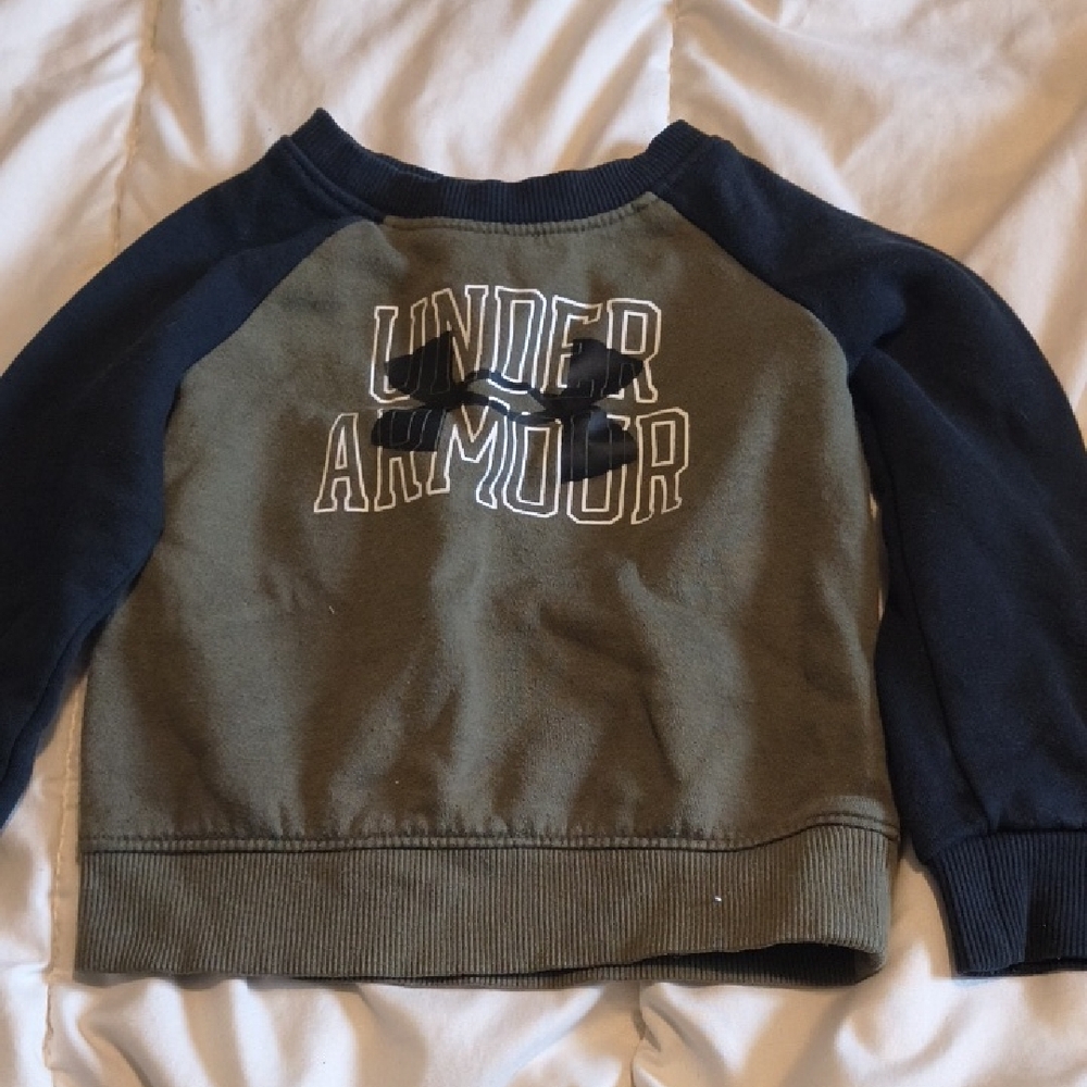 Under Armour Olive Green & Navy Kids Crewneck Sweatshirt